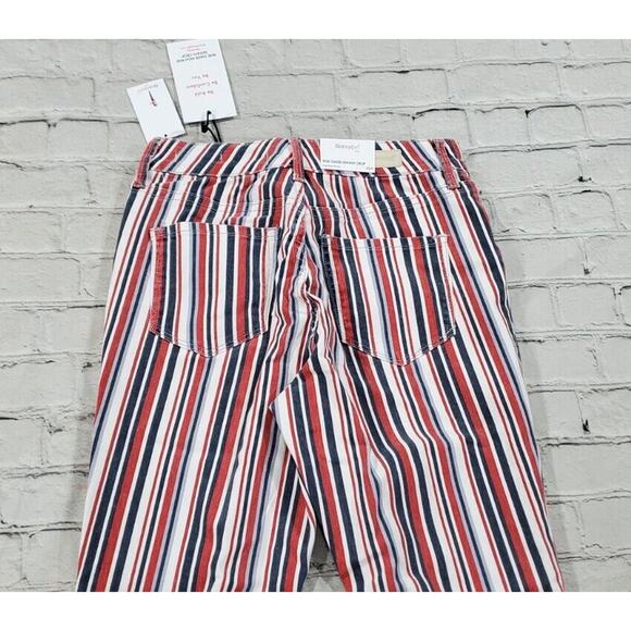 Skinnygirl Striped Button Fly Risk Taker Skinny Crop Jeans WOMENS SIZE 25/0 - Picture 4 of 10